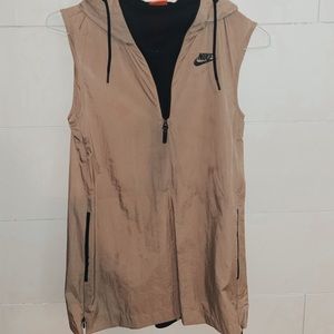 Tan Nike windbreaker